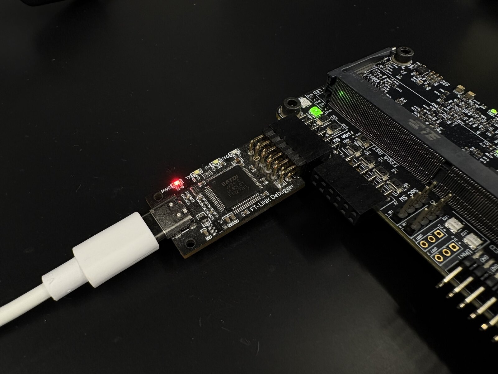 The FT-LINK plugged into J7