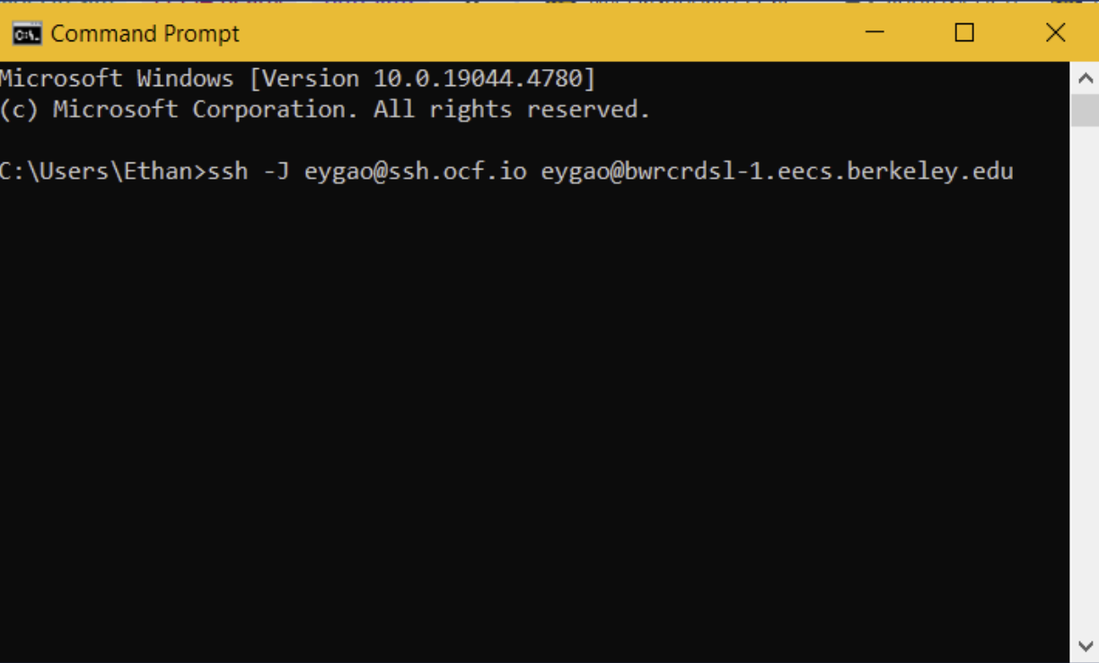Terminal SSH Example