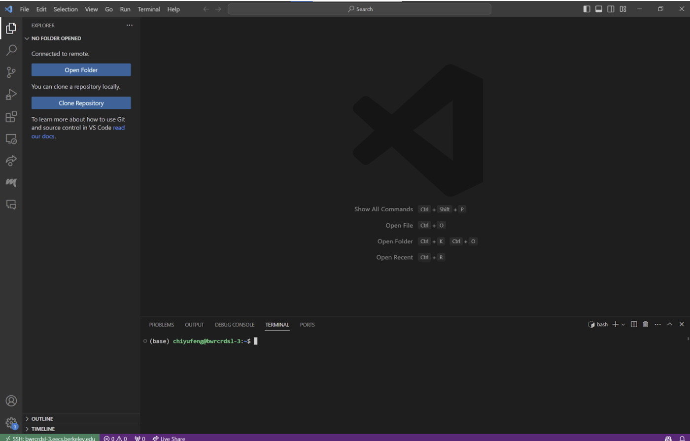 VS Code SSH Connection Completed